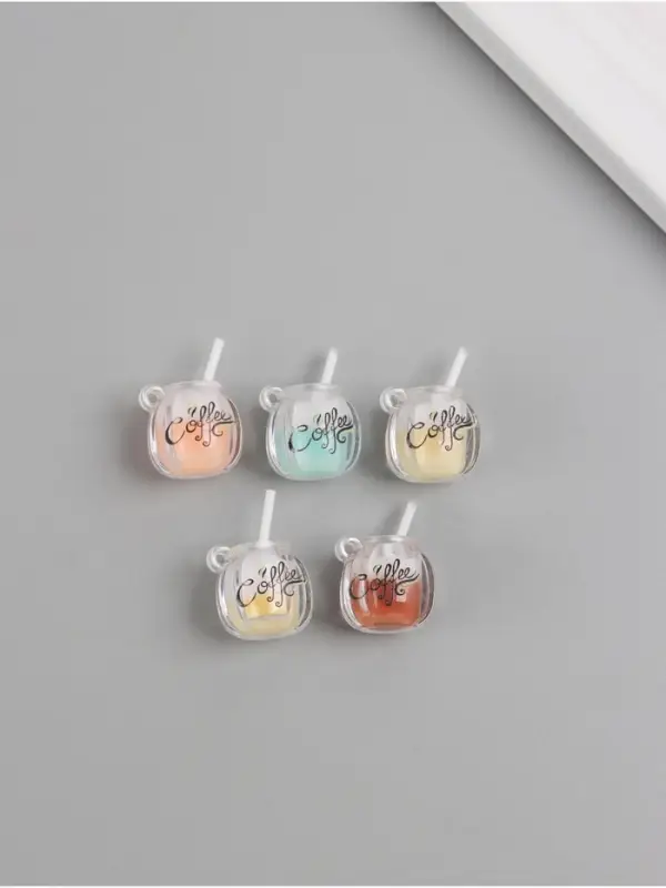 Подвеска для творчества акрил "Кофе с трубочкой" светится в темноте МИКС 1,6х1,6х2,1 см