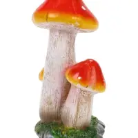 Садовая фигура из полистоуна &laquo;Мухомор на поляне&raquo;, 15&times;10&times;21 см