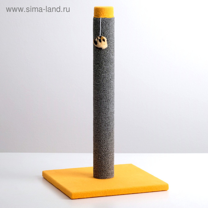 Когтеточка  Когтеточка "Столбик" Lowcost ковролиновая,  54 х 31 см, микс цветов и игрушек