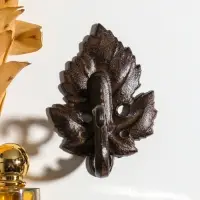 Крючок настенный &laquo;Виноградный лист&raquo;, ключница декоративная, чугун, 9&times;12.5&times;7.5 см