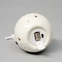 Ёлочный шар с подсветкой &laquo;Дед Мороз&raquo;, 10&times;8.6&times;8.6 см, 1 LED, керамика, от батареек LR44&times;3, керамика, свечение тёплое белое