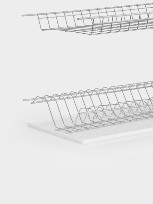 Сушилка для посуды с поддоном для шкафа 60 см, 56.5×25.6 см, хром
