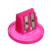 Точилка ErichKrause Cylinder Duo Neon, 2 отверстия, с контейнером, МИКС