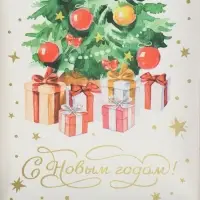 Коробка для кондитерских изделий с пластиковой крышкой «С Новым годом!», 10.5×21×3 см