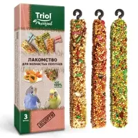 Лакомство "Triol" для волнистых попугаев, ассорти, 3шт, 80 г