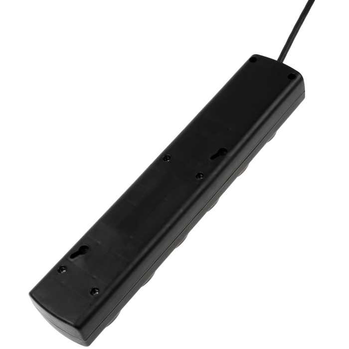 Сетевой фильтр Luazon Lighting, 5 розеток, 5 м, 3500 Вт, 3х1 мм2, 16 A, 220 В, c предохранителем, черный