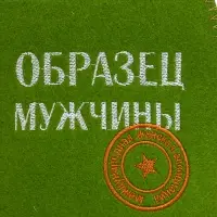 Шапка для бани вышивка "Образец мужчины", зеленая