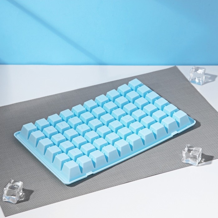 Форма для льда Доляна, 29×17,5×2,5 см, 60 ячеек, цвет МИКС Форма для льда Доляна, 29×17,5×2,5 см, 60 ячеек, цвет МИКС