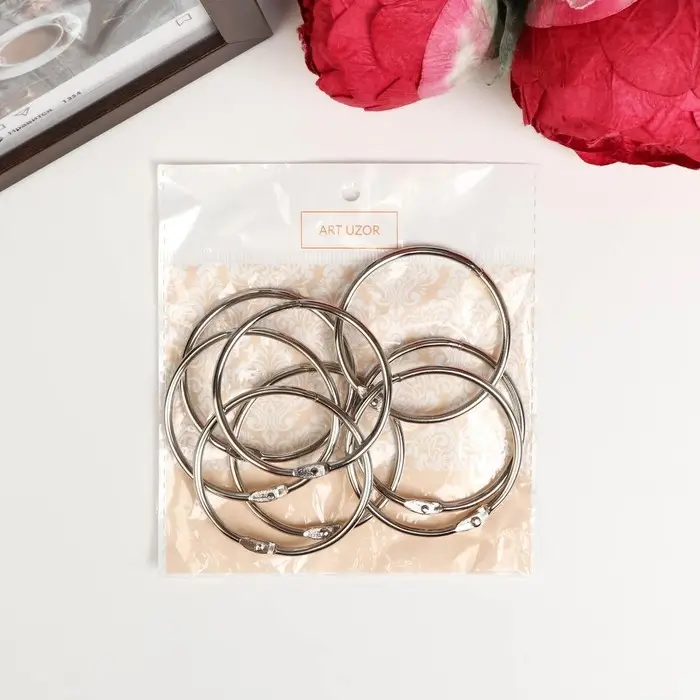 Кольцо для творчества (для фотоальбомов) Кольцо для творчества (для фотоальбомов) "Серебро" внутр. d= 5 см внешн. d=5,5 см