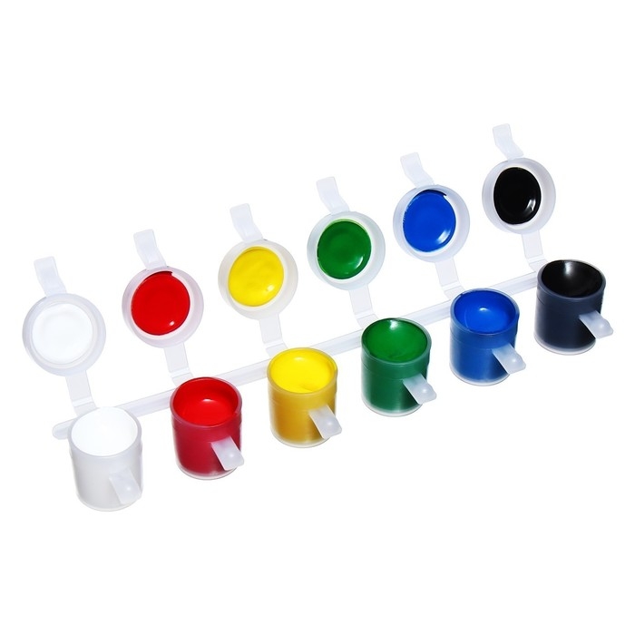 Краска акриловая, набор 6 цветов х 5 мл, Shine, Calligrata Kid Shine ГЛЯНЦЕВЫЕ (повышенное содержание пигмента), морозостойкие, без упаковки Краска акриловая, набор 6 цветов х 5 мл, Shine, Calligrata Kid Shine ГЛЯНЦЕВЫЕ (повышенное содержание пигмента), морозостойкие, без упаковки