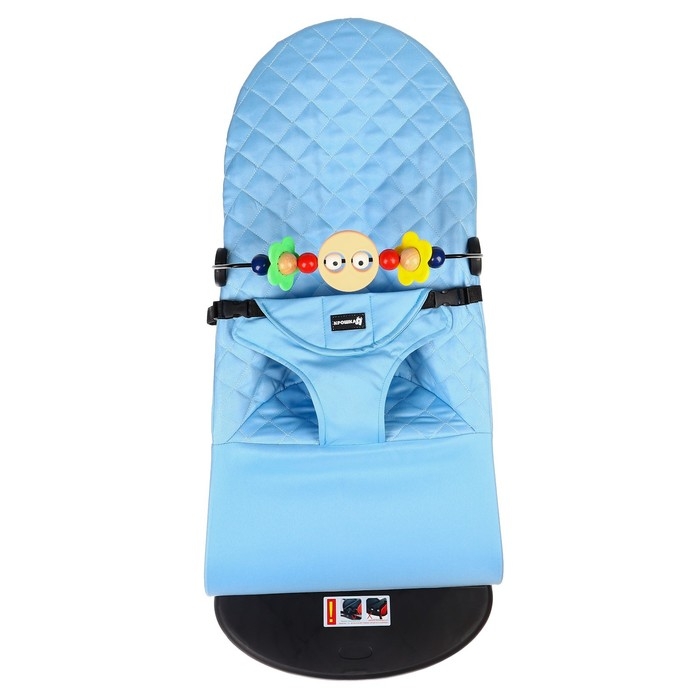 Шезлонг детский, кресло - качалка с игрушками для новорождённых «Крошка Я», цвет голубой Шезлонг детский, кресло - качалка с игрушками для новорождённых «Крошка Я», цвет голубой