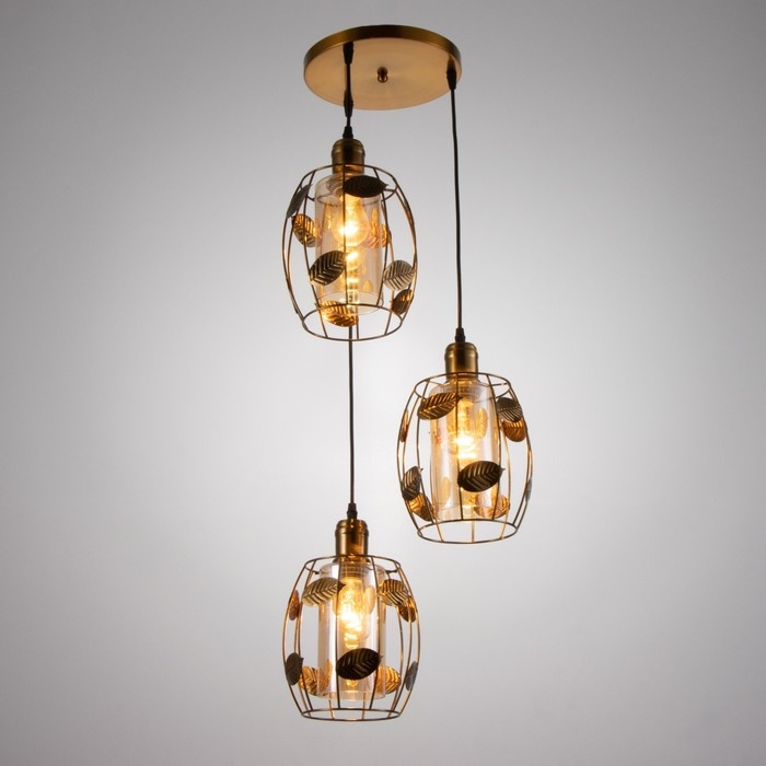 Светильник BayerLux Светильник BayerLux "Лаура" 3хE27 40Вт золото 32х32х100 см