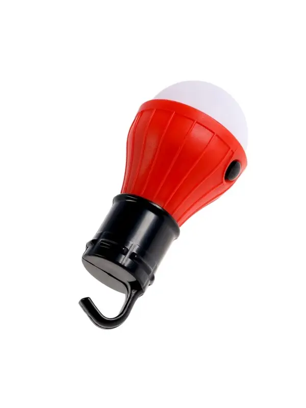 Фонарь кемпинговый, 60 Лм, 3 режима, от батареек 3&times;ААА, 11&times;5 см, красный