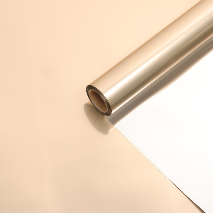 Пленка для цветов, Пленка для цветов,"Металлик", 0,58 х 10м ±1 см, золотой