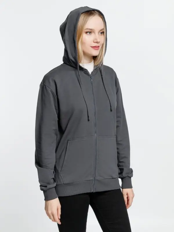 Толстовка на молнии с капюшоном Siverga 2.0, темно-серая (графит), размер XS Толстовка на молнии с капюшоном Siverga 2.0, темно-серая (графит), размер XS