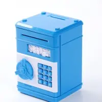 Копилка пластик "Сейф розовый" 7,7х7,5х10,3 см