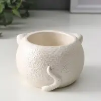 Подсвечник «Кот», 6×9.5×10 см, перламутр