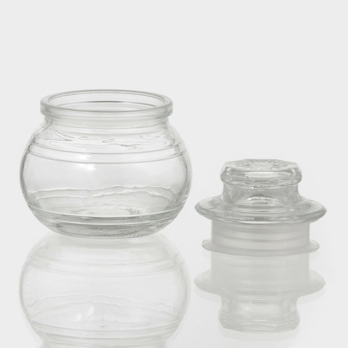 Банка стеклянная для сыпучих продуктов «Бочка», 130 мл, 8×8,8 см Банка стеклянная для сыпучих продуктов «Бочка», 130 мл, 8×8,8 см