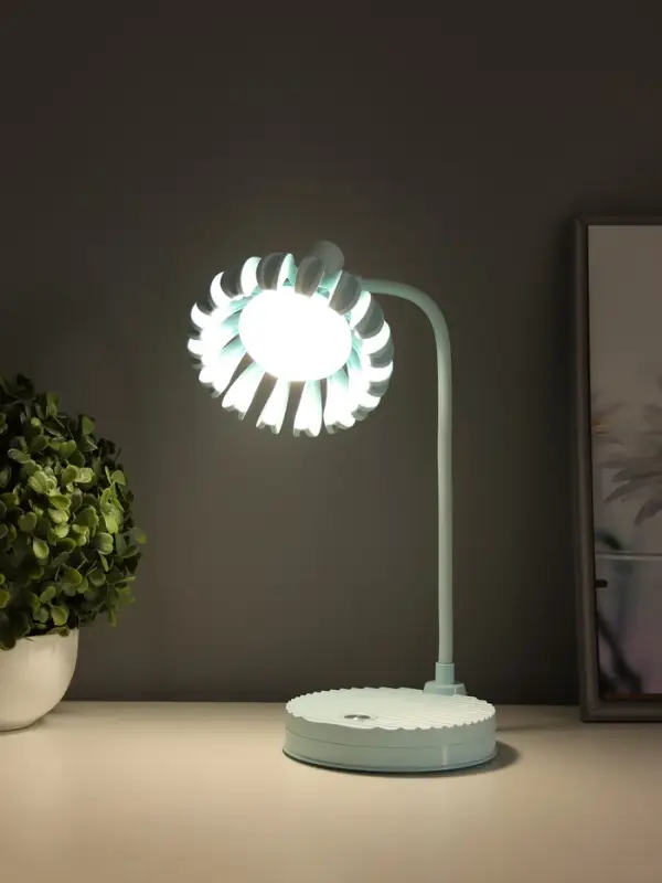Лампа настольная RISALUX «Санди», светодиодная, USB, АКБ, синяя, 11.7×14.5×18 см Лампа настольная RISALUX «Санди», светодиодная, USB, АКБ, синяя, 11.7×14.5×18 см