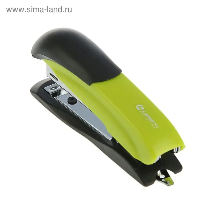 Степлер канцелярский № 10, Lamark Ulrich, до 12 листов, встроенный антистеплер, зелёный
