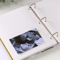 Фотоальбом 50 магнитных листов 23X28см, "Малыш в белой шапочке",  пер-т 3-кольца