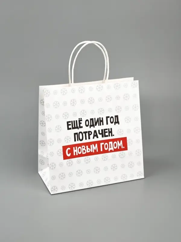 Пакет подарочный новогодний &laquo;Ещё один год&raquo;, 22&times;22&times;11 см