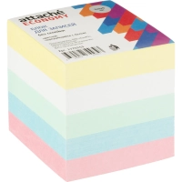 Блок для записей Attache Economy непроклеен.9х9х9см цвет. с белым 65-80 г