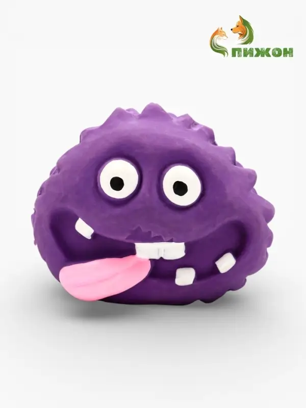 Пищащая игрушка для собак &laquo;Монстр&raquo;, 7&times;5.5 см, латекс, фиолетовая