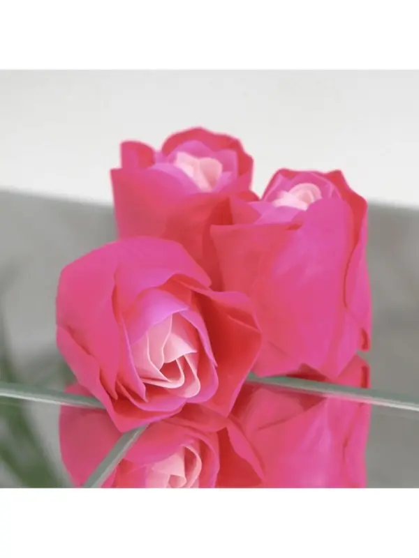 Мыльные розочки, розовая фуксия, набор 24 шт., в коробке