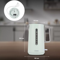 Чайник HYK-S9999 1,7л 2200Вт светло-зеленый (металл)