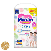 Подгузники-трусики Merries, размер XL (12-22 кг) 38 шт