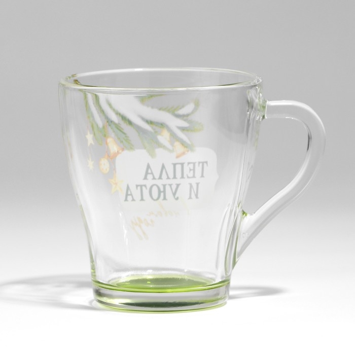 Новый год. Набор кружек стеклянных &laquo;Тепла и уюта!&raquo;, 2 шт