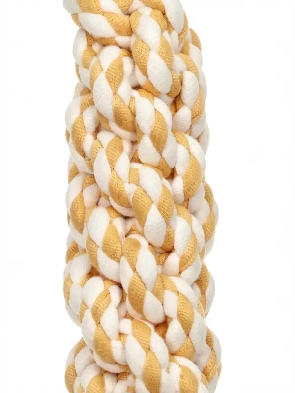 Игрушка для собак канатная, до 23 см, до 55 г, плетеная с ручкой