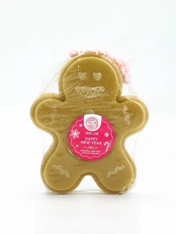 URAL LAB, мочалка для тела в форме рождественского пряника URAL LAB, мочалка для тела в форме рождественского пряника