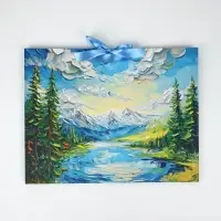 Подарочный пакет &laquo;Горы&raquo;, 40 &times; 31 &times; 11,5 см