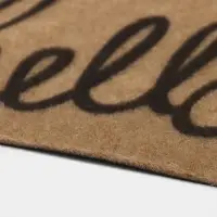 Коврик придверный Доляна Hello, без окантовки, 40&times;60 см, бежевый