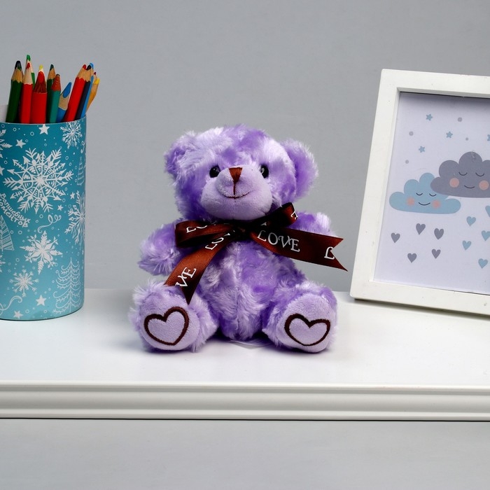 Мягкая игрушка «Мишка», 15 см, цвет лавандовый Мягкая игрушка «Мишка», 15 см, цвет лавандовый