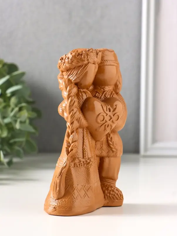 Фигурка &laquo;Оберег неразлучники&raquo;, 14&times;8&times;5.5 см, красная глина