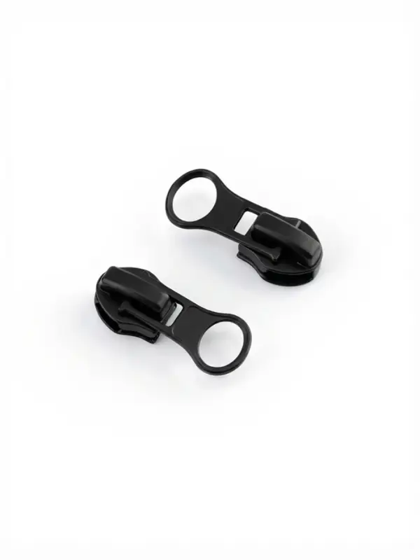 Бегунок для молнии &laquo;Спираль&raquo;, №7, 10 шт., чёрный