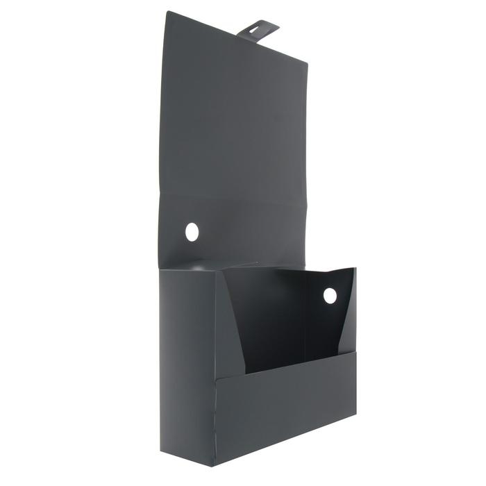 Папка-короб архивная А4 Calligrata, корешок 100 мм, пластик, вырубная застежка, серая, до 900 листов Папка-короб архивная А4 Calligrata, корешок 100 мм, пластик, вырубная застежка, серая, до 900 листов