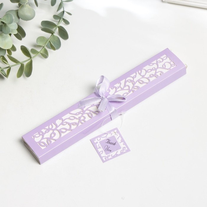 Веер бамбук, текстиль h=21 см изгиб, с кистью  Веер бамбук, текстиль h=21 см изгиб, с кистью "Цветы" в коробке, бело-сиреневый