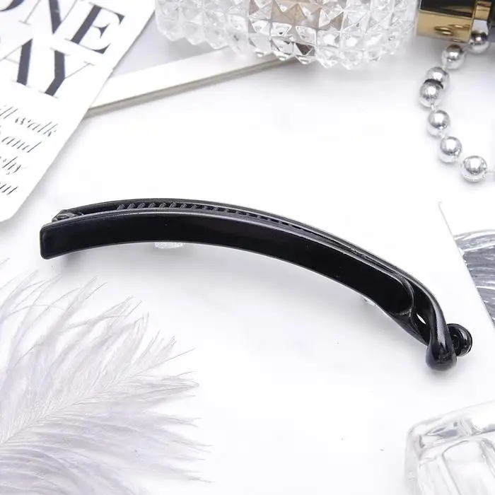 Банан для волос «Классика», прямой, 12 см, чёрный Банан для волос «Классика», прямой, 12 см, чёрный