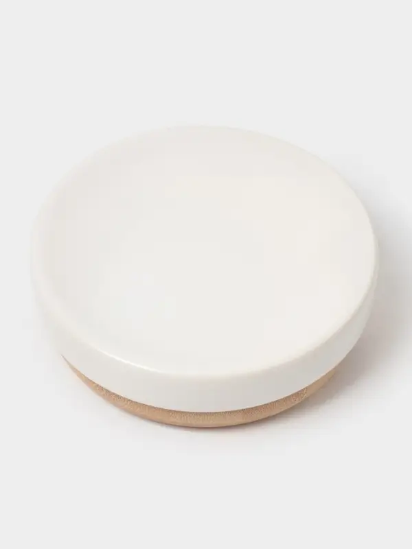 Аксессуары для ванной &laquo;Эко&raquo;, 4 предмета, мыльница, дозатор для мыла, 2 стакана, белые