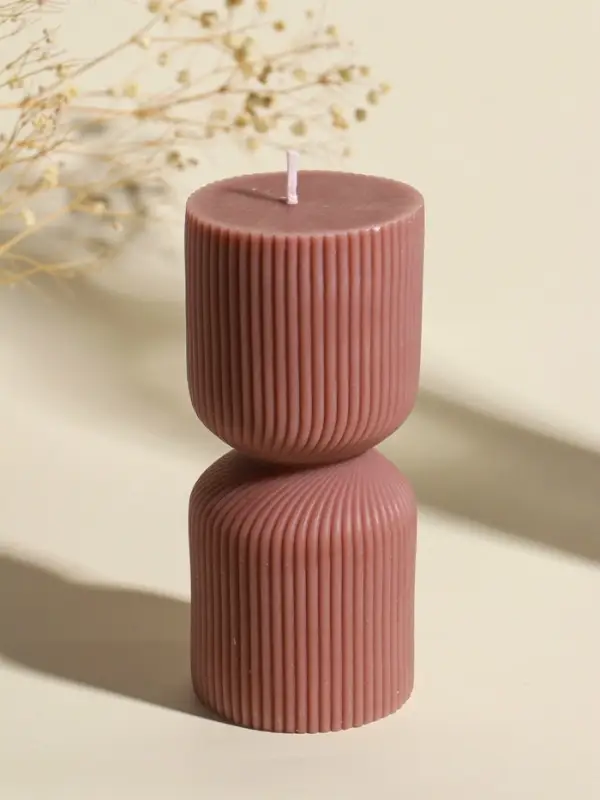 Свеча декоративная &laquo;Греция&raquo;, капучино, 6&times;6&times;14 см