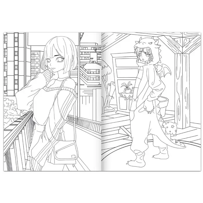 Раскраска «На улицах Токио», 16 стр., Аниме Раскраска «На улицах Токио», 16 стр., Аниме