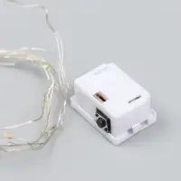 Нить светодиодная для сувениров, мульти, 10 диодов, длина 1 м, от батареек, 3хCR1130