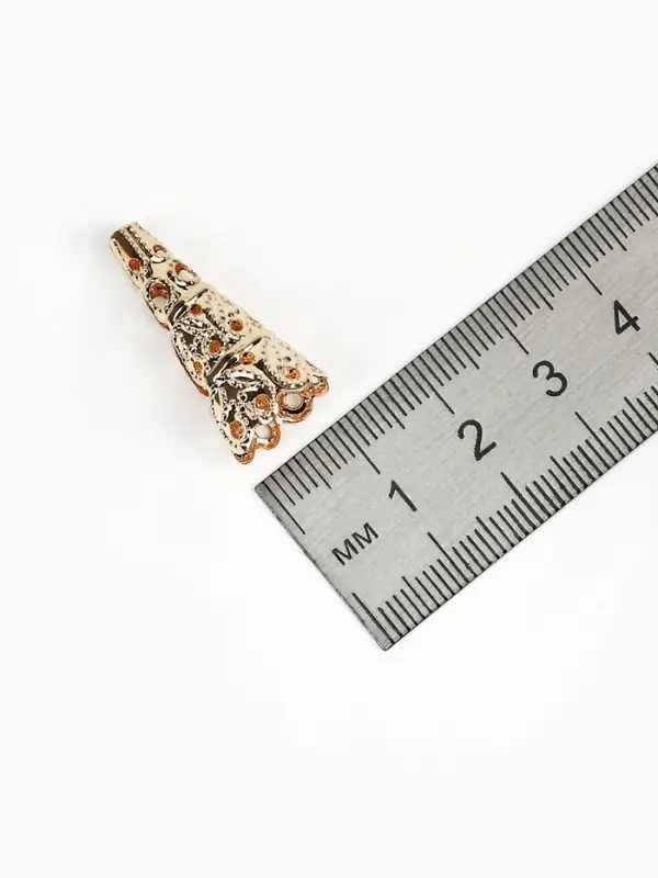 Шапочки для бусин (набор 10 шт.), СМ-103-1, 23&times;14 мм, цвет золото