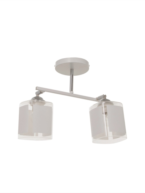 Люстра Люстра "Айрис" 2хЕ27 40Вт бело-хромовый 45х26х27 см BayerLux