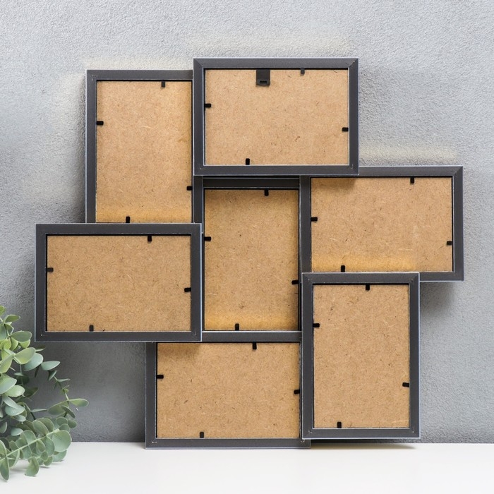 Фоторамка пластик на 7 фото  Фоторамка пластик на 7 фото "KRUZO", цв. золотой