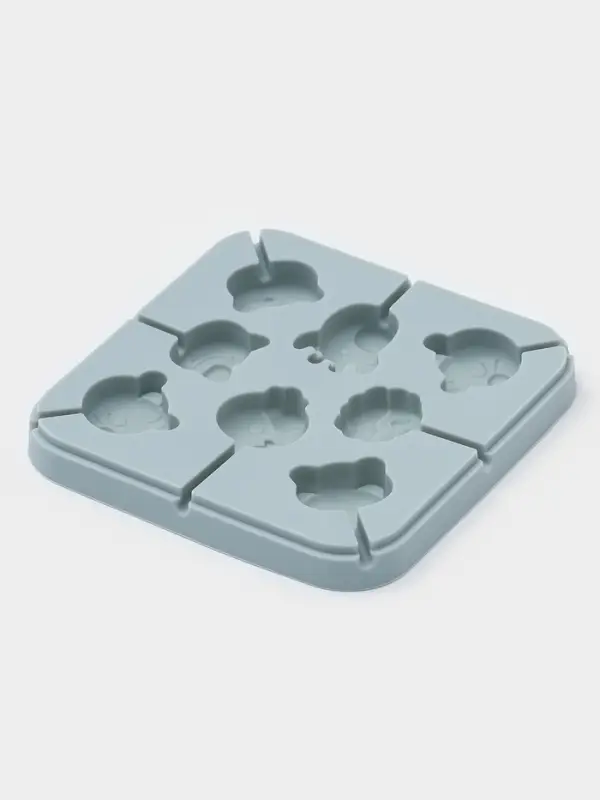 Форма для леденцов &laquo;Зверята&raquo;, силикон, 14&times;14&times;1.4 см, 8 ячеек, с палочками, МИКС